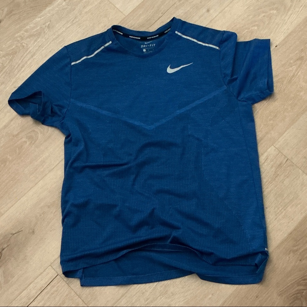 Nike Men's Short Sleeve Blue DriFit